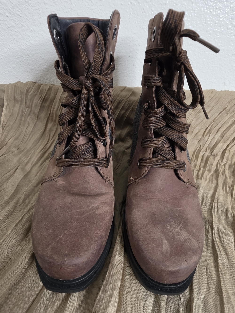 Sorel Joan Of Arctic Wedge III Lexi Boots Size 9 Waterproof Leather & Grey Felt - Picture 7 of 11